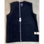 Women’s Navy Blue Knit Sweater Vest XS Photo 4