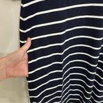 Jigsaw Cotton Navy Blue Striped V Photo 3