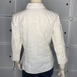 Rafaella  White 3/4 Sleeve Button Down Shirt Size 10 Photo 3