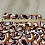 Bershka Retro Swirl Print Boho Mini Skirt Brown Pink White Women's Size S Photo 2