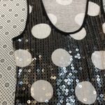 Love Rocks Sequin Polka Dot Tank – Size M Black Photo 2