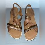 Ecco Women's Leather Felicia Sandal Wedge Cashmere/Bronze Size 41 EU/10-10.5 US Photo 5