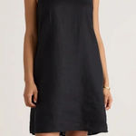 Quince  Black Linen Sleeveless Mini Dress with Pockets Size Medium‎ Photo 0