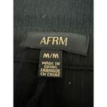 AFRM Black Long Sleeve Rib Knit Collar Button Down Mini Shirt Sweater Dress Sz M Size M Photo 4