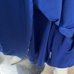 Betsy And Adam Electric Blue One Shoulder Sequin Beaded Floor Length Ball Gown 4 Photo 9