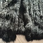 525 America Women’s Luxe Black Dyed Rabbit Fur Vest Black Photo 2