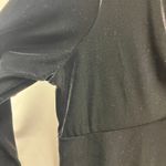 Lands' End  Womens 18 V-Neck Long Sleeve Black Velvet Shift‎ Dress Classic Photo 5