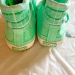 Replay women's 37 EU spring pistachio puffer ankle Velcro zip up canvas sneakers Green Size 6 Photo 4