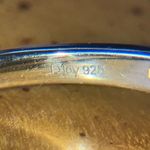 Natural Chrysocolla Orissa Garnet Halo Ring Size 9 Blue Photo 5