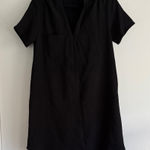 Lush Clothing LUSH‎ Black Short Sleeve V Neck Pocket Shift Dress Women's Small | Casual Chic Photo 0