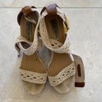 Steve Madden Woven Braided Leather Wedges Sz 8 Photo 1