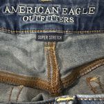 American Eagle Outfitters Blue Distressed Jean Shorts Size 8 Short Booty Shorts Photo 6