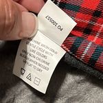 MarleyLilly reversible quilted scarf embroidered LINDA in scarf plaid and gray Photo 5