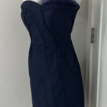 Marc by Marc Jacobs XS Navy Blue Kitty Silk Strapless Tulle Mini Dress Photo 4