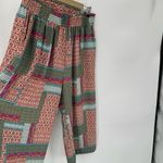 Rose + Olive Wide Leg Crop Palazzo Pants 1X Womens Pull On Patchwork Boho Flowy Photo 1