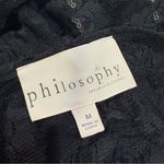 Philosophy Black Lace and Sequin Tank Top (M) EUC Photo 3