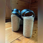 Sam Edelman Theresa 2 black knot and weave pattern platform size 6 Photo 5