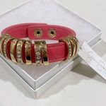Jessica Simpson Pink Leather Bracelet Photo 1