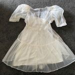 We Wore What Danielle Bernstein Puff Sleeve sheer dress Photo 6