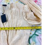 NBD  Womens Cream Crinkle Wrap Tie Waist Long Sleeve Blouse Top Size S Photo 5