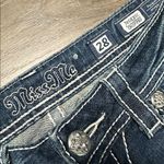 Miss Me  Low Rise Cropped Distressed Stretch Blue Jeans Size 28 Photo 7