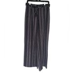 Adrienne Vittadini  Wide-Leg Black White Striped Palazzo Pants Flowy Office Sz 6 Photo 1