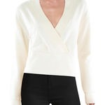 Jag jeans Jag Ivory The Cross Front Sweatshirt SIZE M Photo 0