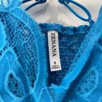 Zenana Outfitters  Vibrant Blue Lace Bralette Size Small Photo 2
