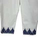 Chico's Chico’s SZ 2.5 (14) Cropped Jean Capris Boho Embroidered Pull-On Stretch Hi-Rise Photo 2