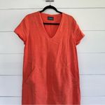Oska Women’s Orange Linen Vneck Short Sleeve Maxi Dress Size 1 (US6 Photo 7
