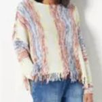 Laurie Felt Striped Fringe Sweater Photo 1