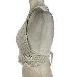 Retro Crochet Halter Bralette Crop Top Knit Bustier Cami Summer Blouse S/M White Size undefined Photo 3