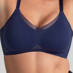 Honeylove Crossover Bra Size L Navy Blue Mesh Wireless Adjustable Convertible Size L Photo 4