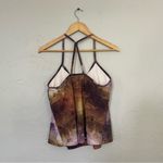 Lucy Purple and Black Space Rock Print Flowy Athletic Brami Top sz Medium Photo 3