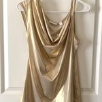 New York & Co. Gold Cowl Neck Top Photo 0