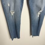 LuLaRoe Skinny Fit Jeans Size 36 (16W) Ankle Distressed Raw Hem Slimming Panels Photo 4