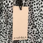 No Frills LA Size M Smocked Long Sleeve Crop Top Blouse Black White Polka Dots Size M Photo 4