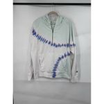 Peloton Sunburst Tie Dye 1/2 Zip Hoodie Women XL Blue Athleisure Athletic Photo 1