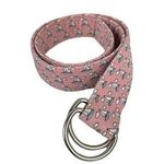 Vineyard Vines  Pink boat Logo D-Ring Belt 100% Cotton Size Small Photo 0