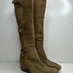 Aquatalia Suede Velcro Strap Knee High Boots Size 7 Photo 1