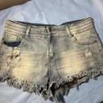 Source Unknown  Light Blue Frayed Jean Shorts Photo 10