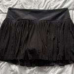 Athleta  A Game Mesh Skort 13.5" High Rise Pleated Tennis Skirt Black Womens 3X Photo 0