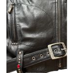 Jack Daniel's Old No7 Studded Fringe Leather Motorcycle Jacket Size Small Photo 11