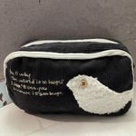 Adante iMark Black Corduroy Pouch White Bird Dead Stock RARE FIND Japan Photo 1