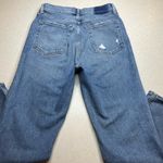 Abercrombie & Fitch A&F 90’s Straight Ultra High Rise 29 Short Criss Cross Medium‎ Distressed Wash Photo 6
