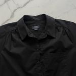 Anthropologie  Maeve Cotton Poplin Shirt Dress Black XL Minimalist casual chic Photo 5