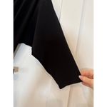 EXPRESS Black V-Neck Straight Leg 3/4 Length Sleeve Belted Jumpsuit, S Photo 4