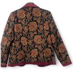 Territory Ahead | 8 / M | tapestry jacket velvet trim Blazer Floral Womens Red Photo 2