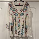 RAJ BELLE FLORAL EMBROIDERED DETAIL TUNIC medium White Photo 2