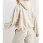 Aerie  Sherpa Patchwork Hoodie Size Medium Ivory color Photo 1